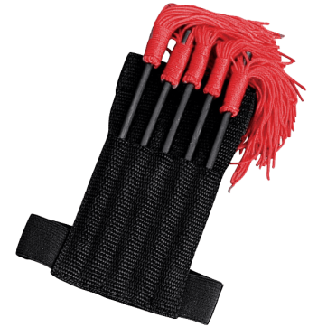 Set of Five 5.5" Throwing Knives w/ Red Tassels G 304-5R