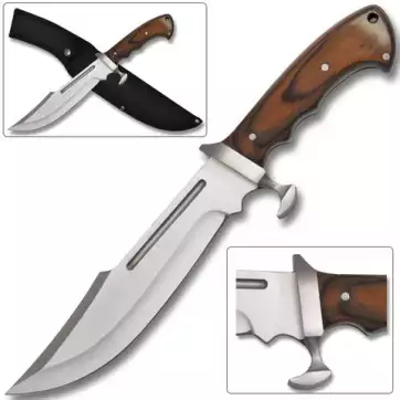 Full Tang Wood Handle Bowie Style Knife
