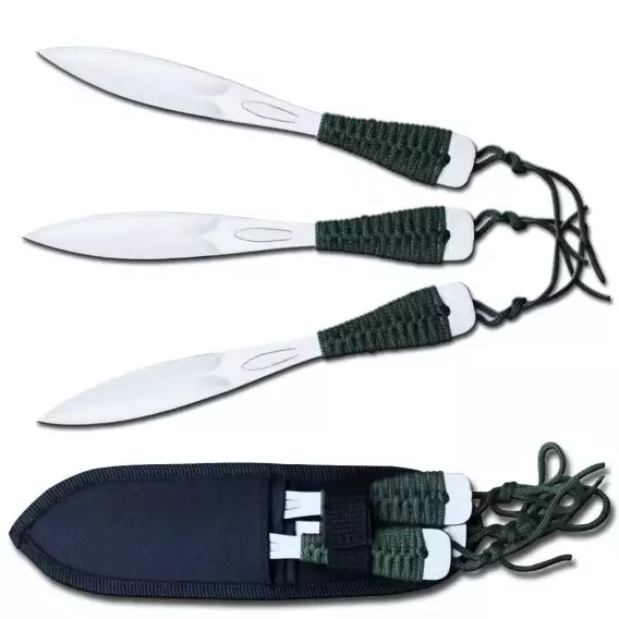Green Wrapped Throwing Knives