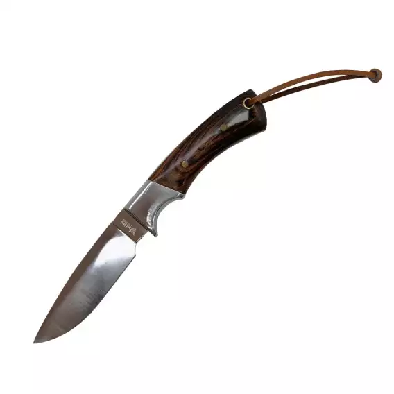 10" Overall Wood Handle Fixed Knife W/ Holster - Image 2