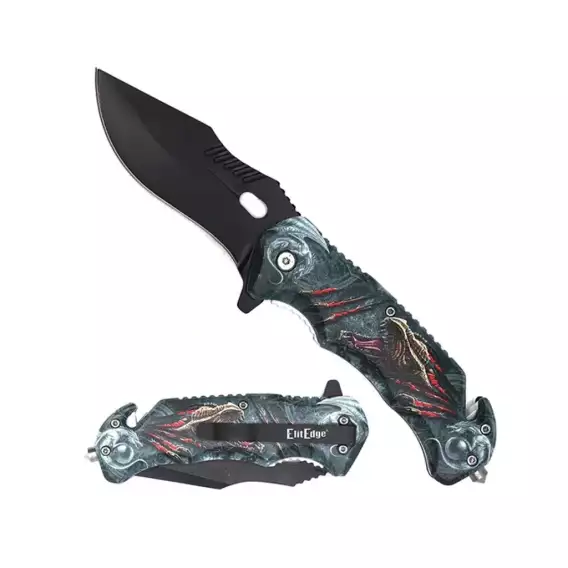 4.75" DRAGON KNIFE SPRING ASSISTED (3 STYLES) - Image 2