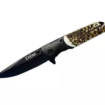 Elite Edge Stag Spring Assisted - 4.75' W10-958BK