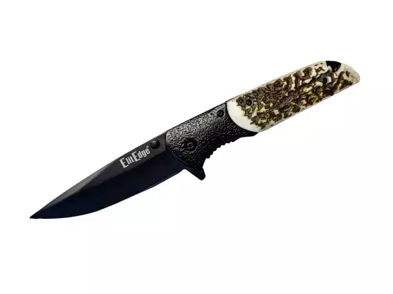 Elite Edge Stag Spring Assisted - 4.75' W10-958BK