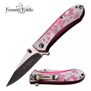 FEMME FATALE FF-A010PK PINK BUTERFLIES