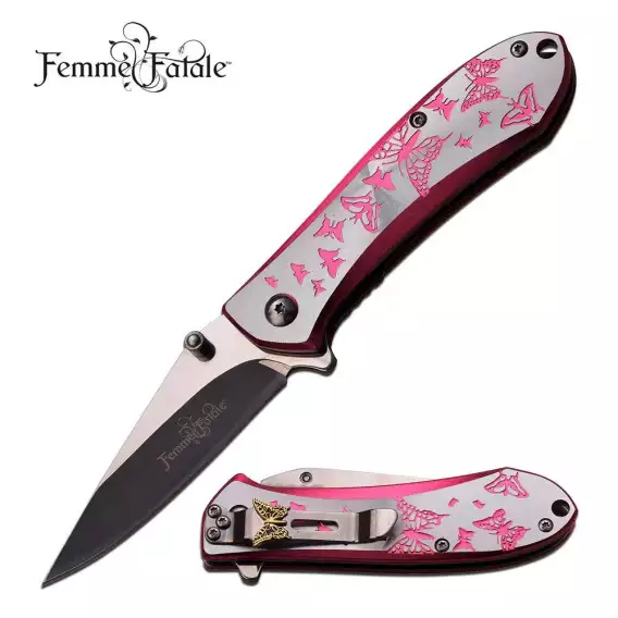 FEMME FATALE FF-A010PK PINK BUTERFLIES