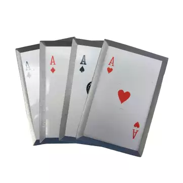 Flush Aces Playing Card Throwers Set of 4 with Pouch