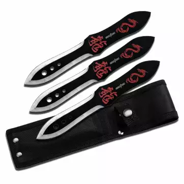 Set of 3 -Red Dragon Throwing Knives PP 046-3
