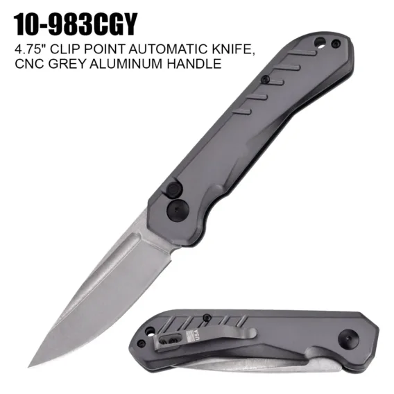 10-983 4.75" Clip Point Automatic Knife - 4 Colors - Image 3