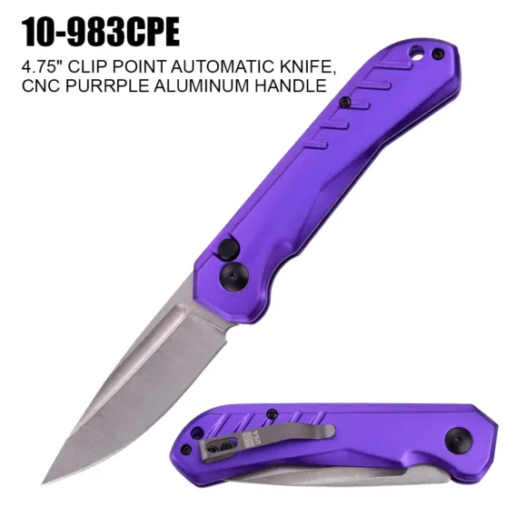 10-983 4.75" Clip Point Automatic Knife - 4 Colors - Image 4