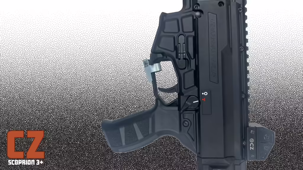 CZ Scorpion 3+ Pistol 9mm close up trigger guard