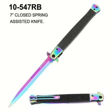 10-547RB Rainbow Titanium Knife