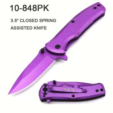 10-848PK Purple Spring Assisted Knife