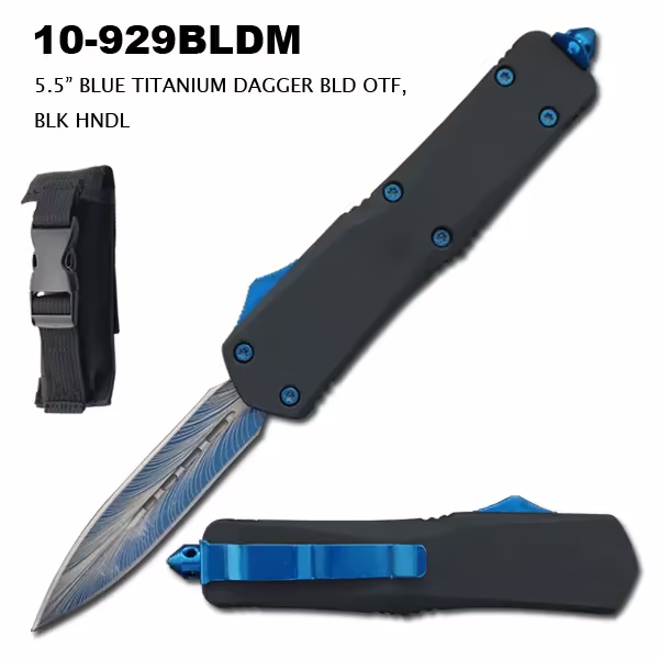 10-929BLDM  OTF Blue Titanium Blade