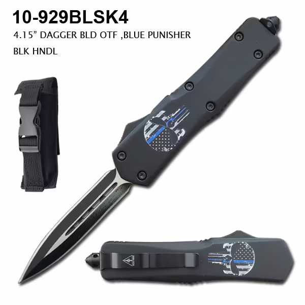10-929BLSK4 4.15" DAGGER BLADE OTF KNIFE