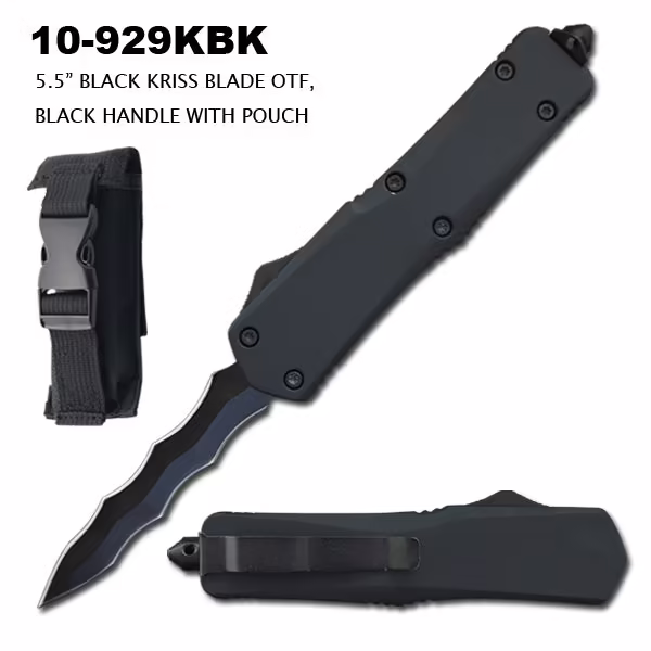 10-929KBK Black Kris Blade OTF