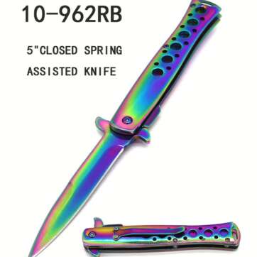 10-962RB Rainbow Spring Assisted Knife