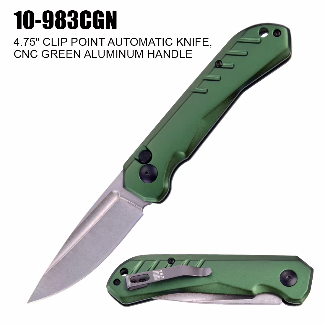 10-983CGN 4.75" CLIP POINT AUTOMATIC KNIFE