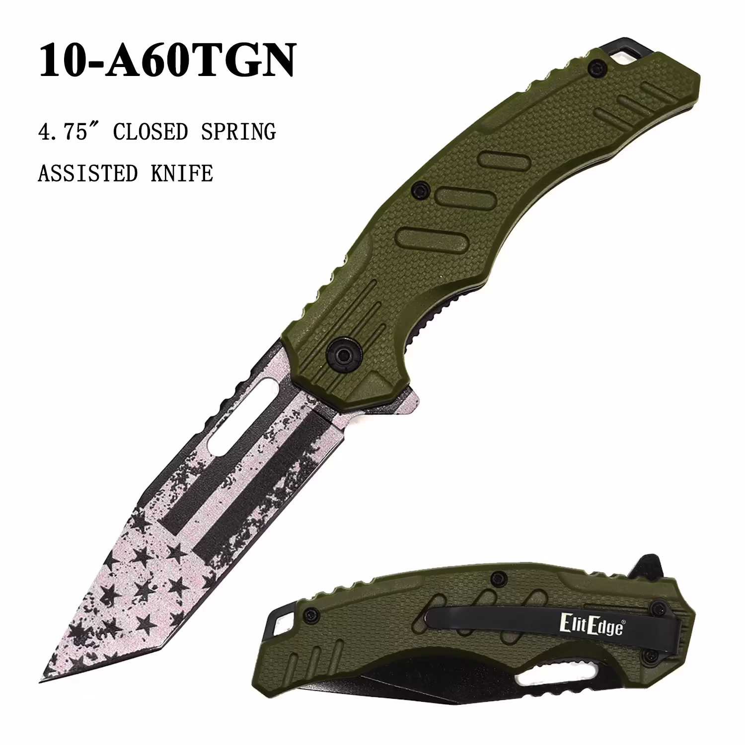 10-A60TGY Black American Flag Blade