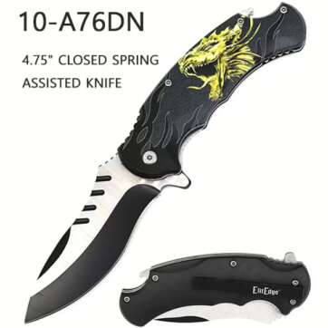 10-A76DN 4.75" SPRING ASSIST DRAGON FOLDER