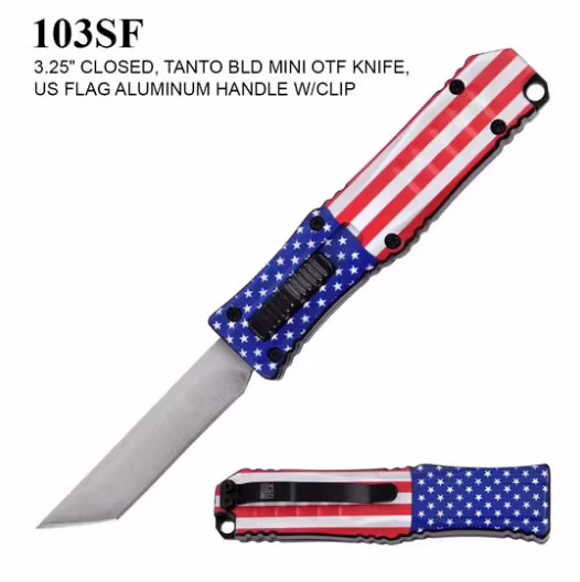 103SF MINI OTF KNIFE US FLAG