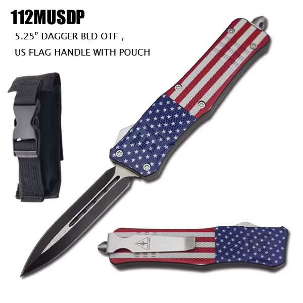 112MUSDP 8" OVERALL OUT THE FRONT AUTOMATIC KNIFE