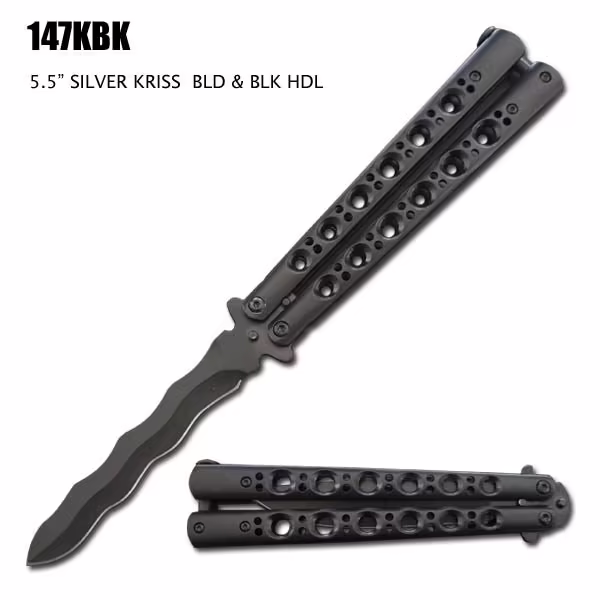147KBK KRISS BLADE BUTTERFLY KNIFE 5.5" CLOSED