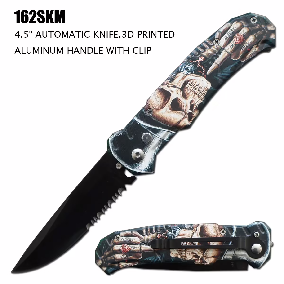 162SKM SKULL AUTOMATIC KNIFE