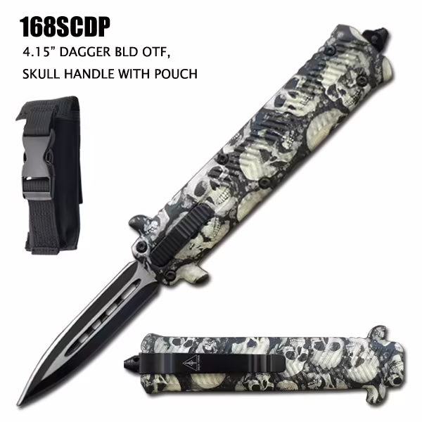 168SCDP OTF SKULL HANDLE