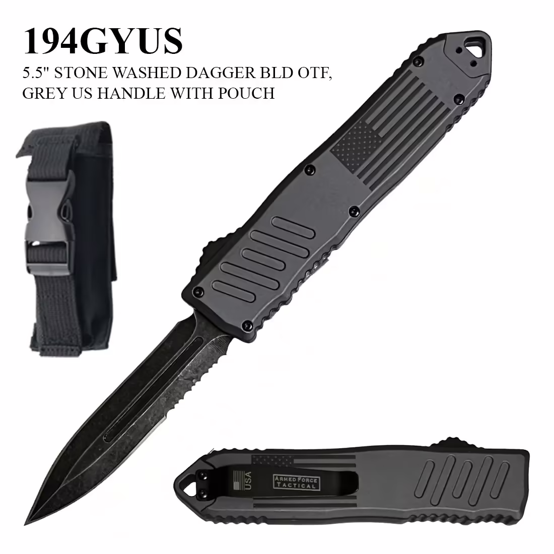 194GYUS BLACK DAGGER BLADE OTF
