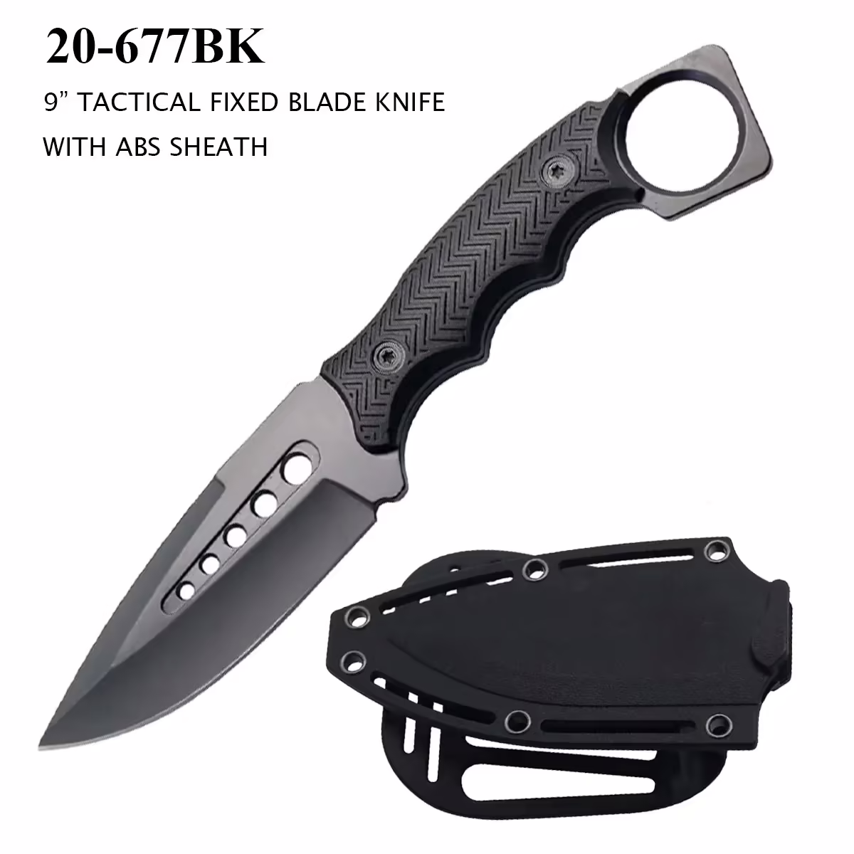 20-677BK 9" FIXED BLADE KNIFE