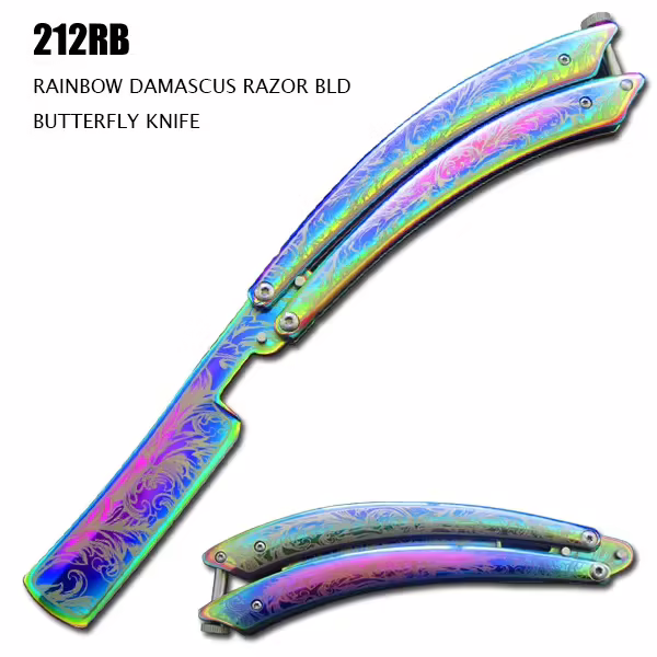 212RB Iridescent Straight Razor Butterfly