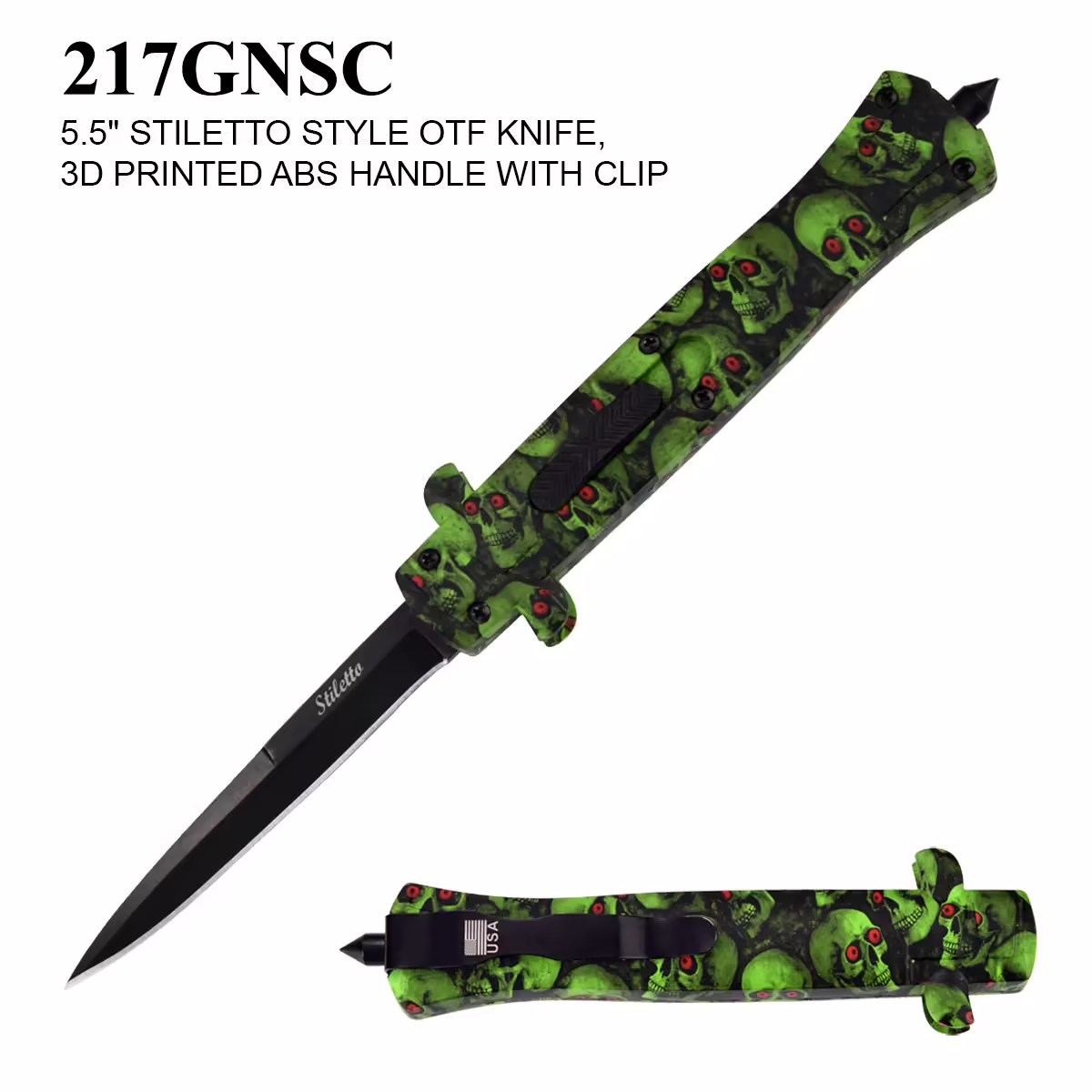 217GNSC Scull Stiletto Style OTF