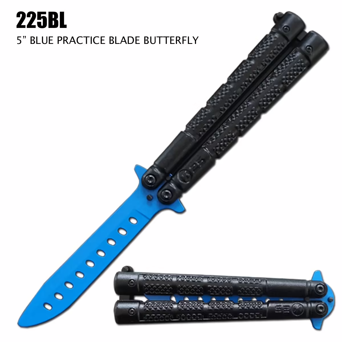 225BL KNURLED HANDLE TRAINER BUTTERFLY