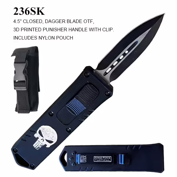 236SK BLUE TITANIUM OTF KNIFE