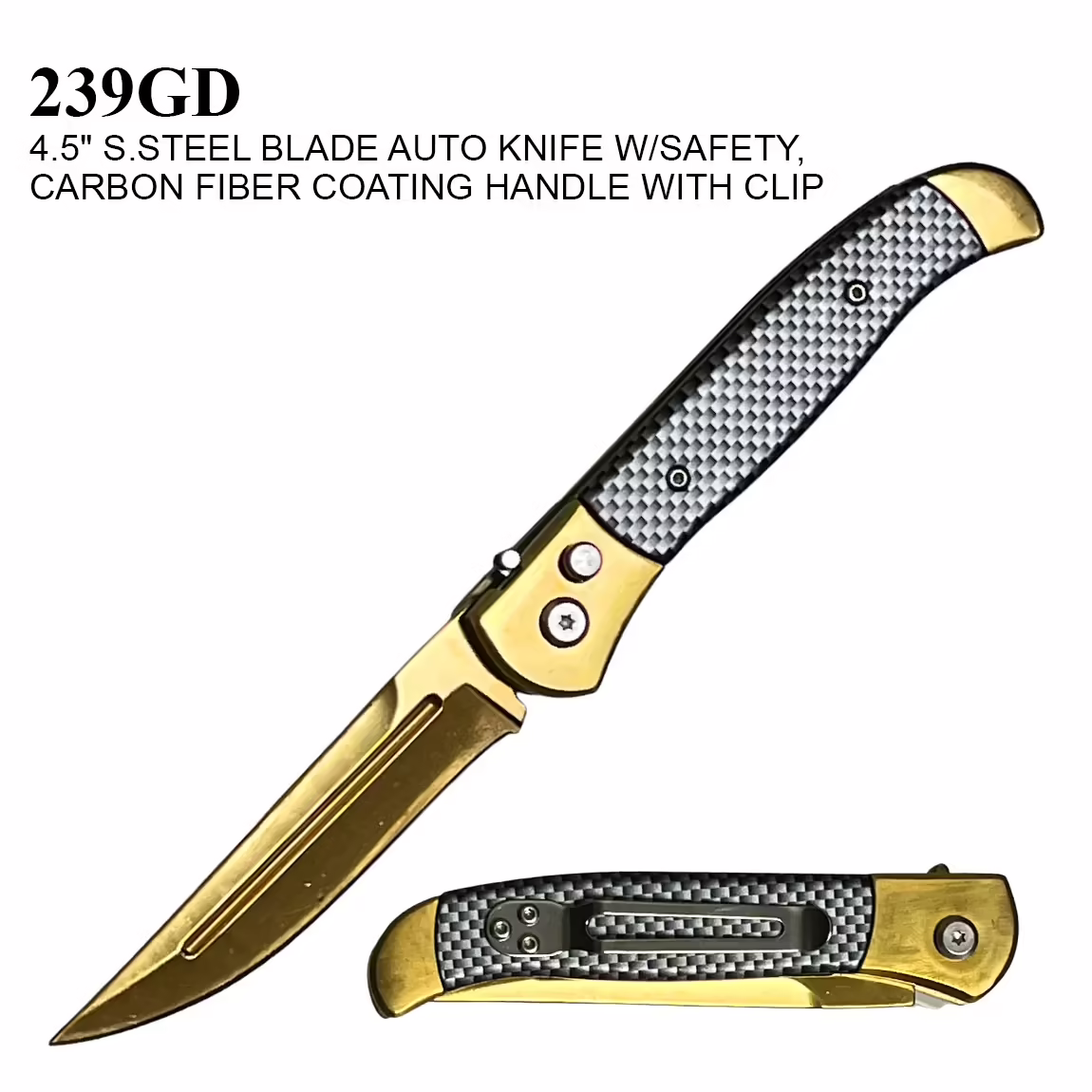239GD GOLD AUTOMATIC KNIFE