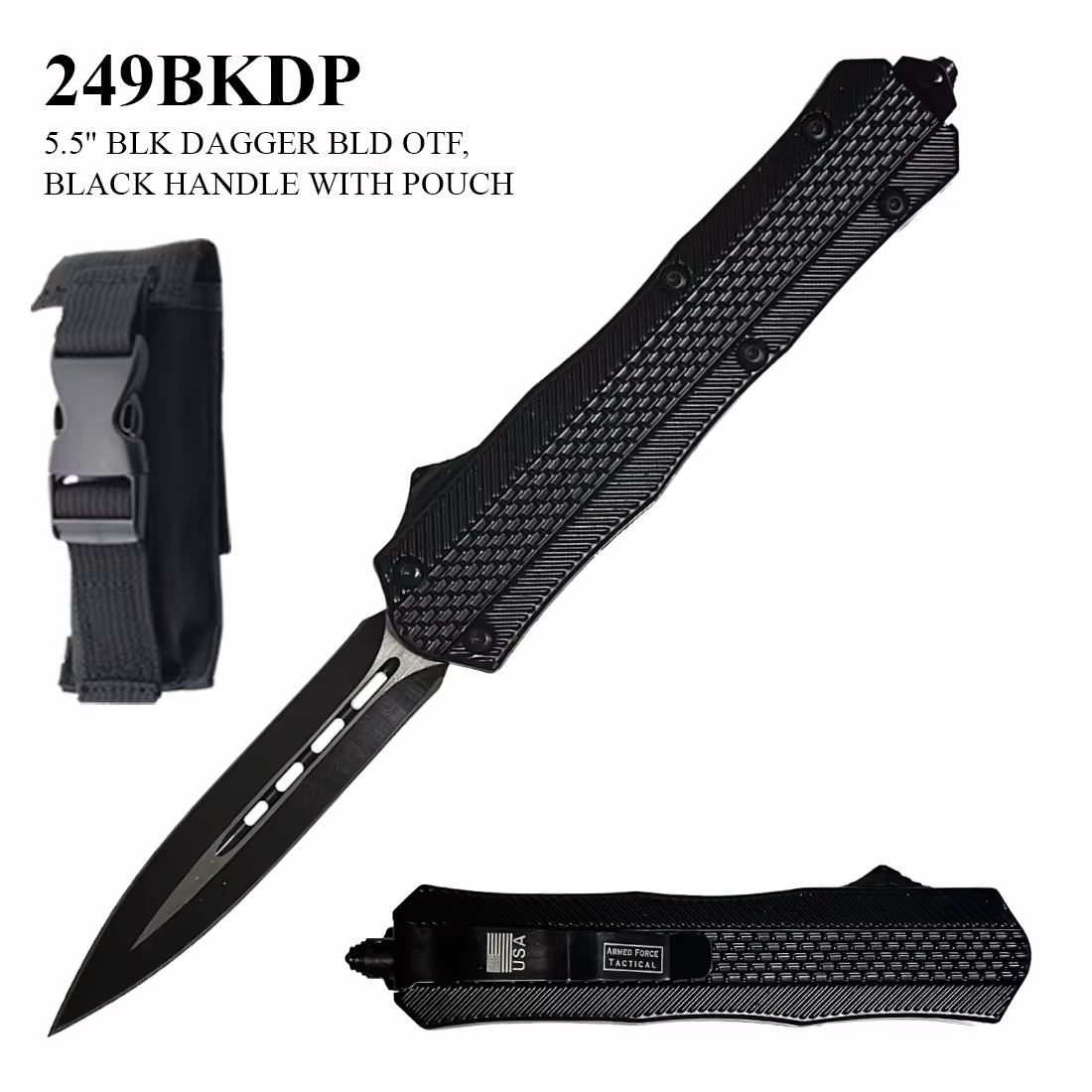 249BKDP BLACK HANDLED OTF