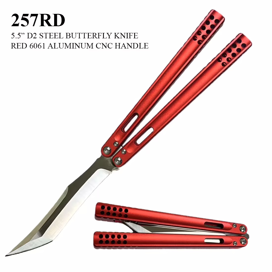 257RD RED BUTTERFLY KNIFE