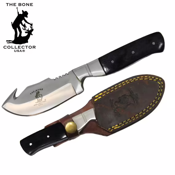 BC 804-BKBN 7.5" Bone Collector Black Bone Gut Hook