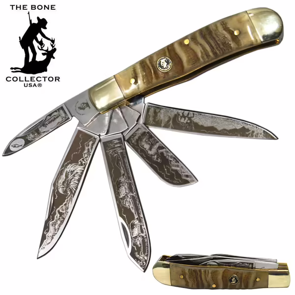 BC 5249-RH 4" Buffalo Bone Collector Knife