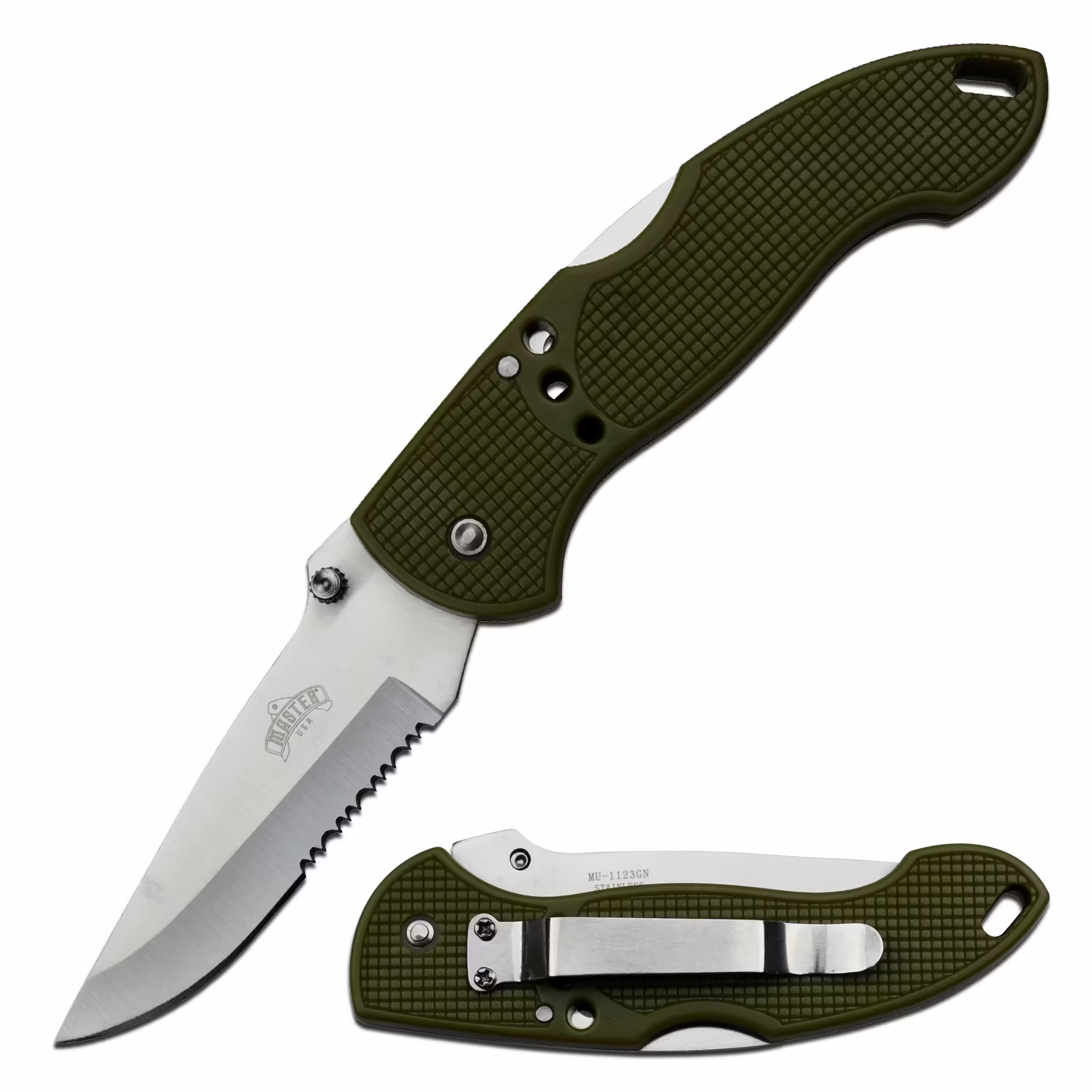 MU-1123GN Black Manual Folding Knife