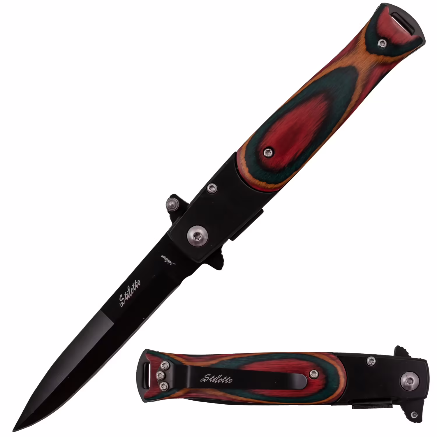 P-109-BPK-A  WOOD HANDLE STILETTO