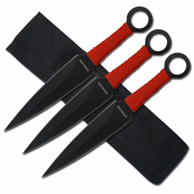 RC 086R-3 RED THROWING KNIFE