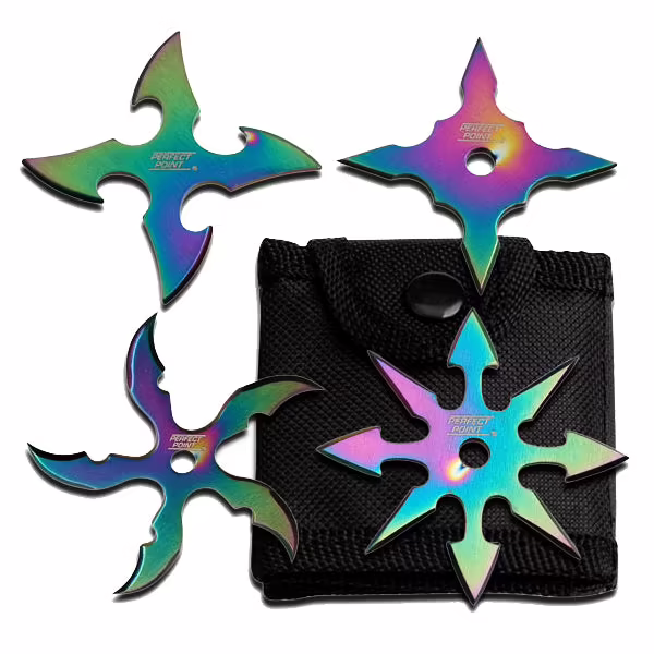 RC 107-4R  RAINBOW THROWING STAR SET OF 4