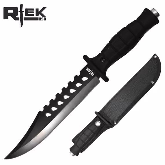 RT 4748-F 12" RTEK TANTO POINT TACTICAL HUNTING KNIFE WITH SHEATH