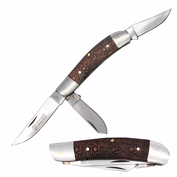 RW 1033 4" Rosewood Three-Blade Folding Knife