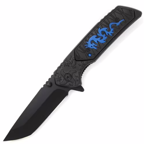 SJ-1026-BL Blue Dragon Knife Tanto