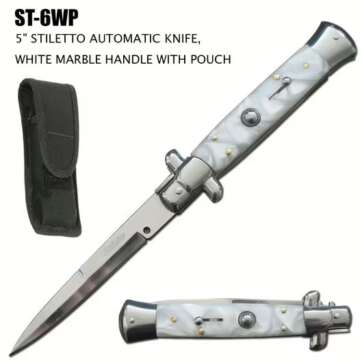 ST-6WP White Switch Blade Knife