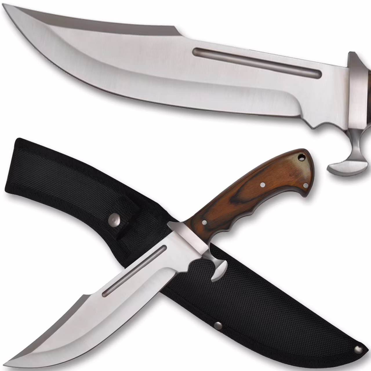 221666 Full Tang Wood Handle Bowie style