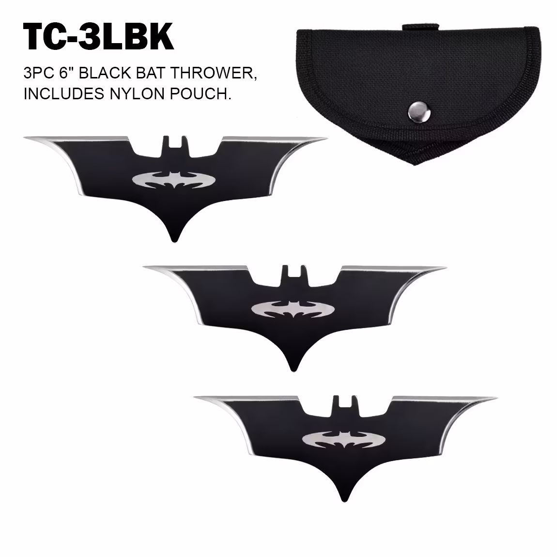 TC-3LBK 6" BLACK BAT THROWERS