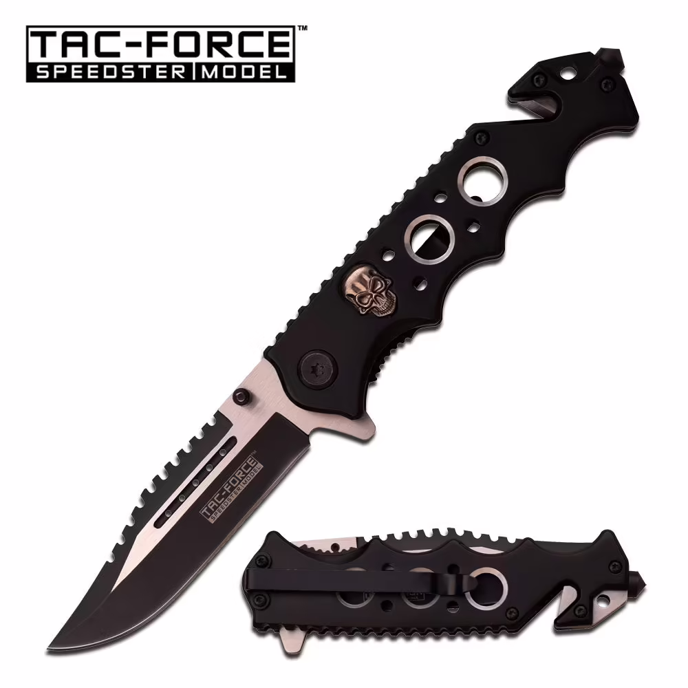 TF-809BK SPRING ASSIST KNIFE 4.5" CLOSED